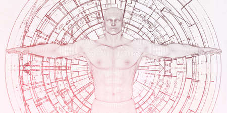 Futuristic Technology as a Next Generation Artの写真素材