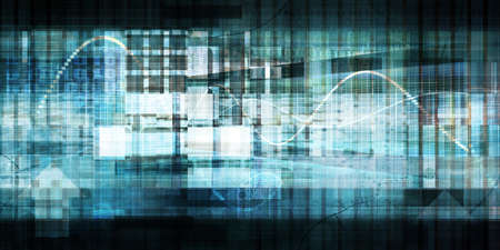 Network Security And Data Information Protection Artの写真素材