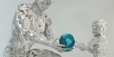 Teaching Children as an Abstract Concept Backgroundの写真素材