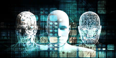 Artificial Intelligence and Machine Learning as a Technology Data Conceptの写真素材