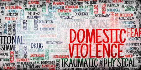 Domestic Violence as a Social Societal Problem Concept Backgroundの写真素材