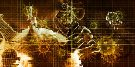 Medical Research Science Laboratory Collage Abstract Backgroundの写真素材