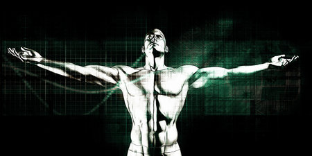 Artificial Intelligence Evolution with Digital Consciousness as Tech Conceptの写真素材