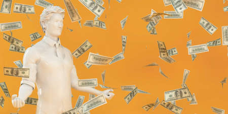 Winning the Lottery with a Lucky Winner Conceptの写真素材