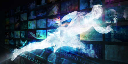 Online Multimedia Creative As A Art Backgroundの写真素材