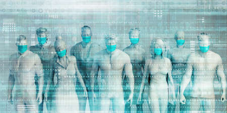 Virus Prevention Spread Abstract Background Poster Conceptの写真素材