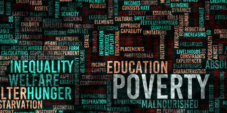 Poverty and Fighting for the Rights of the Poorの写真素材