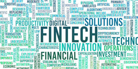 Fintech Financial Technology Business Concept as Abstractの写真素材