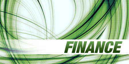 Finance Concept on Green Abstract Backgroundの写真素材