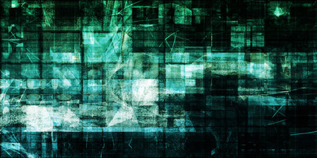 Genetics with Science Data as a Futuristic Conceptの写真素材