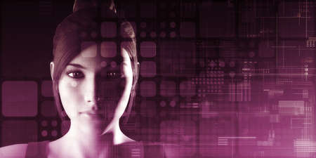Human Implant Concept Technology as a Scifi Conceptの写真素材