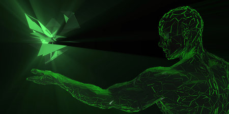 Futuristic Technology with Autonomous AI Brain Techの写真素材