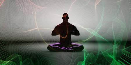 Spiritual Realm and Higher Level of Enlightenment Zen Stateの写真素材