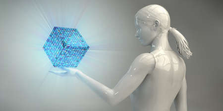 Digital Solutions illustration background.の写真素材