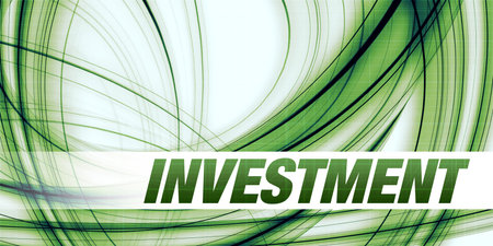 Investment Concept on Green Abstract Backgroundの写真素材