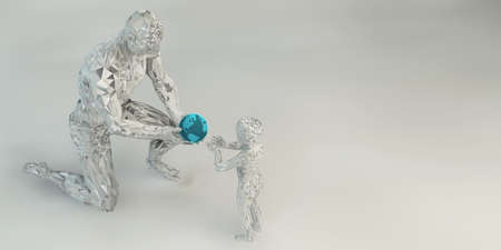 Parental Guidance and Positive Parenting Child Development illustration concept.の写真素材