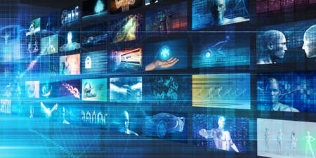Data Streaming Video and Music Navigation UIの写真素材