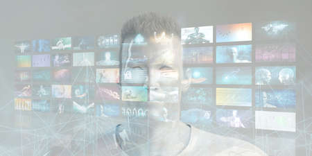 Digital Multimedia Content on the Internet or Webの写真素材