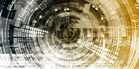 Futuristic Network Concept for Technology and Powerの写真素材