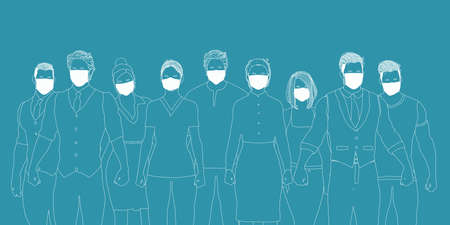 Medical Staff Wearing Face Mask in Global Epidemicの写真素材