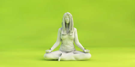 Zen State with Peaceful Calm Mind Business Conceptの写真素材