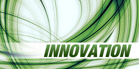 Innovation Concept on Green Abstract Backgroundの写真素材