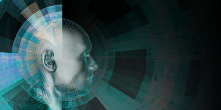 Data Science Abstract Complex Algorithm Calculation Conceptの写真素材