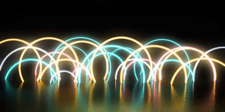 Nightclub Dance Background with Stage Lighting Conceptの写真素材