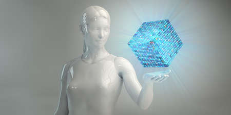 Creative Innovation and Glowing Concept as a Artの写真素材