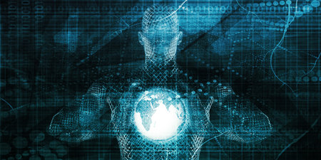 Global Network and Communication Technology as Artの写真素材