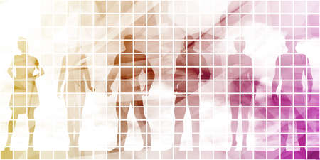 Business People Group Abstract Background Art Conceptの写真素材