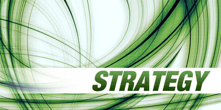 Strategy Concept on Green Abstract Backgroundの写真素材