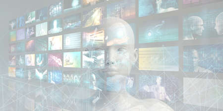 Virtual Business Platform as Remote Management Conceptの写真素材
