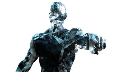 Broken But Defiant Perseverance Determination Artistic Conceptの写真素材