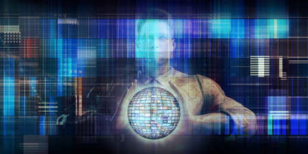 Global Network Concept as a Illustration Artの写真素材