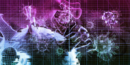 Viral Pandemic as a Medial Health Crisis Conceptの写真素材