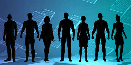 Manpower Services for Business People and Job Concept