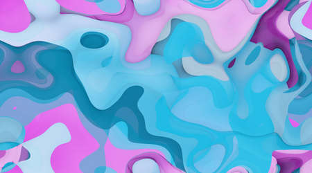 Cartoon Swirly Background in Blue and Purple Swirlsの写真素材