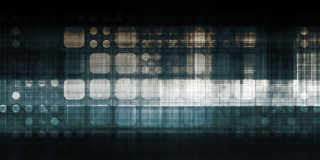 Digital Network Technology as a Abstract Concept Art