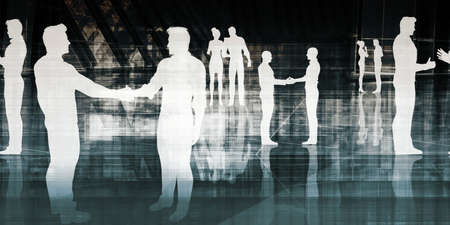 Technology Analytics and Virtual Data Management Artの写真素材