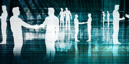 Marketing Strategy Handshake Between Two Business Peopleの写真素材