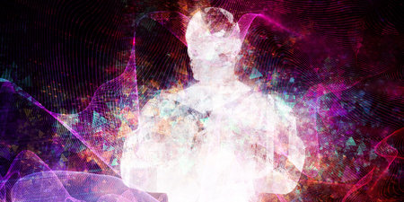 Inspirational Background with Colorful Explosion Creative Conceptの写真素材