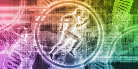 Medical Consulting with Futuristic Health Dataの写真素材