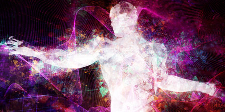 Science Fiction Extraterrestrial Lifeform Glowing Alienの写真素材