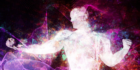 Online Multimedia Creative As A Art Backgroundの写真素材