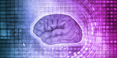 Wired Brain Artificial Intelligence Machine Learning Conceptの写真素材