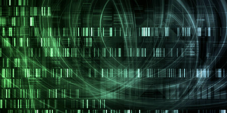 Futuristic Technology Data Stream as a Abstract Background Wallpaper Artの写真素材