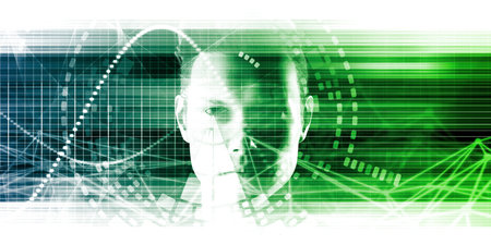 Business Intelligence and Technology as a Concept Abstract Background Artwork Graphic Artの写真素材