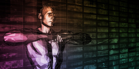 Network Cyber Security Career as a Computer Technology Conceptの写真素材