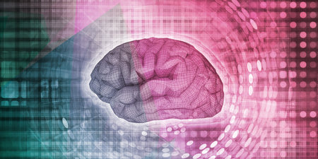 Brain Technology for Science Abstract Digital Backgroundの写真素材